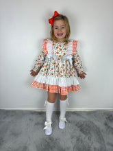 Load image into Gallery viewer, Ceyber Orange Pumpkin Print Dress
