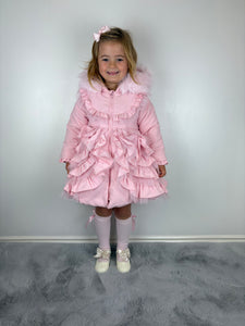 Wee Me Pink Ruffle Coat