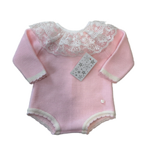 Load image into Gallery viewer, Little Star Baby Girls Lace Knit Romper