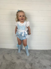 Load image into Gallery viewer, Ceyber Baby Girls Blue Bunny Romper