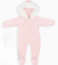 Load image into Gallery viewer, Kleo Kids Pink Faux Fur Knitted All In One