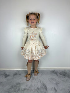 Giorgio Bambini Beige Carousel Skirt Set