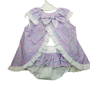 Ceyber Baby Girls Lilac & White Cherry Jam Set
