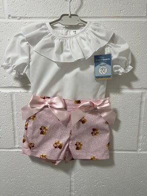 Ceyber Girls Pink Teddy Short Set