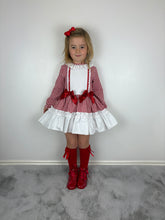 Load image into Gallery viewer, Ceyber Red Gingham Dress