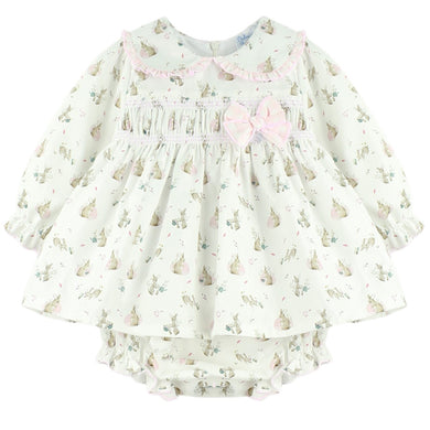 Dulce De Fresa Baby Girls Bunny Print Dress