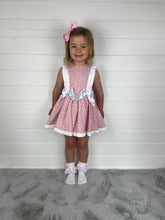 Load image into Gallery viewer, Ceyber Girls Pink Cherry Double Bow Dress