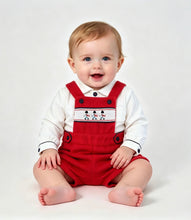 Load image into Gallery viewer, Beau Kid Baby Boys Red Herringbone Solider 2 Piece Set