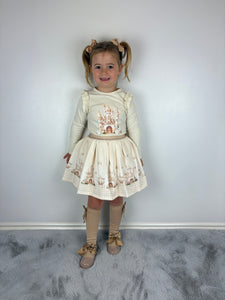 Giorgio Bambini Beige Castle Skirt Set