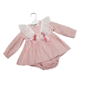 Ceyber Baby Girls Dusky Lace Shoulder Dress