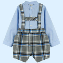 Load image into Gallery viewer, Baby Ferr Grey &amp; Blue Check H-Bar Set