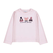 Load image into Gallery viewer, Mayoral Older Girls Navy &amp; Pink Hand Made With Love Legging Set
