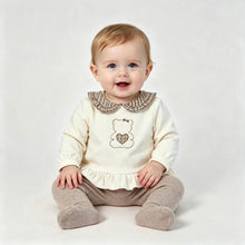 Load image into Gallery viewer, iDO Baby Girls Beige Teddy Two Piece