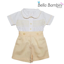 Load image into Gallery viewer, Mabini Boys Yellow Smock Set