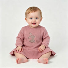 Load image into Gallery viewer, Mayoral Baby Girls Quilted Knit Bunny Dress