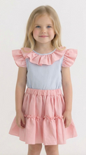 Load image into Gallery viewer, Piccolina &amp; Co Older Girls Pink and Blue Skirt Set