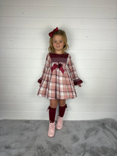 Load image into Gallery viewer, Ceyber Smock Burgundy Dress