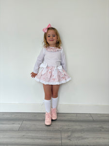 Ceyber Baby Girls Pink Bear Ballerina Skirted Jam