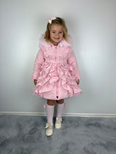 Load image into Gallery viewer, Wee Me Pink Ruffle Coat