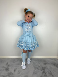 Giorgio Bambini Blue Carousel Skirt Set