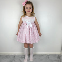 Load image into Gallery viewer, Ceyber Girls Pink Carousel Smock Dress