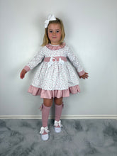 Load image into Gallery viewer, Ceyber Dusky Pink and White Dress