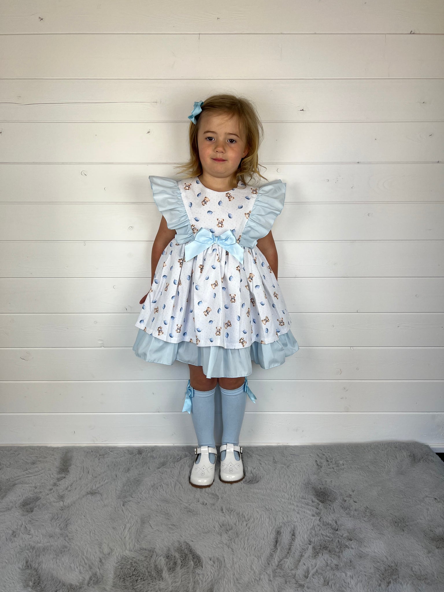 Ceyber Girls Blue Teddy Bear Dress Bella Bambini Ceyber Girls Blue Teddy Bear Dress Bella Bambini