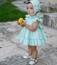 Load image into Gallery viewer, PRE ORDER Dbb Baby Girls Mint Gingham Dress