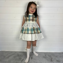 Load image into Gallery viewer, Ceyber Girls Check Puffball Style Dress