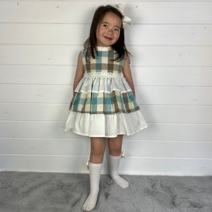 Ceyber Girls Check Puffball Style Dress