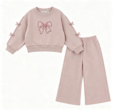 Load image into Gallery viewer, Giorgio Bambini Blush Bow Flare Lounge Set