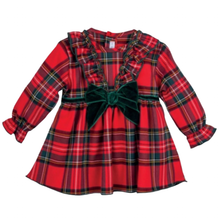 Load image into Gallery viewer, Calamaro Girls Red Tartan Dress