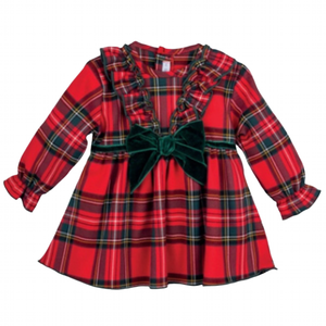 Calamaro Girls Red Tartan Dress