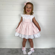 Load image into Gallery viewer, Ceyber Girls Pink Frill Collar Dress