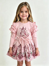 Load image into Gallery viewer, Giorgio Bambini Older Girls Pink Castle Skirt Set