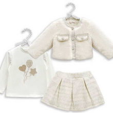 Load image into Gallery viewer, Giorgio Bambini Baby Girls Fur Jacket Skirt Set