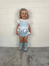 Load image into Gallery viewer, Ceyber Baby Girls Blue Bunny Romper