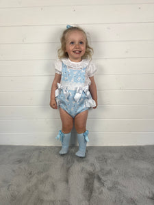 Ceyber Baby Girls Blue Bunny Romper