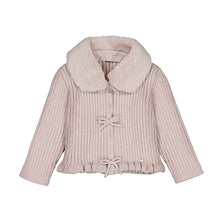 Load image into Gallery viewer, Mayoral Girls Seed Faux Fur Collar Cardigan