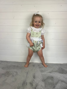 Ceyber Baby Girls Mint Animal Romper