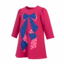 Load image into Gallery viewer, Agatha Ruiz De La Prada Hot Pink and Blue Bow Dress