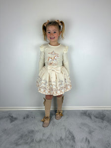 Giorgio Bambini Beige Carousel Skirt Set
