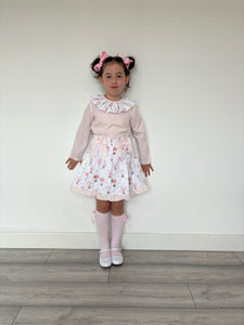 Ceyber Girls Pink Hot Air Balloon Skirt Set