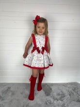 Load image into Gallery viewer, Ceyber Girls Red Fruit Double Bow Dress