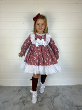 Load image into Gallery viewer, Ceyber Girls Burgundy Blossom Dress