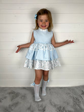 Load image into Gallery viewer, Ceyber Girls Boat Waffle Material Puffball Style Dress