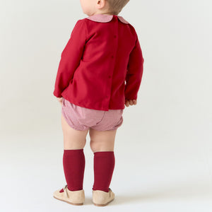 Rapife Baby Boys Burgundy Short Set