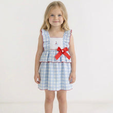 Load image into Gallery viewer, Dulce De Fresa Older Girls Blue Boat Dress