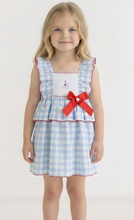 Load image into Gallery viewer, Dulce De Fresa Older Girls Blue Boat Dress
