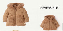 Load image into Gallery viewer, iDO Baby Girls Beige Reversible Coat